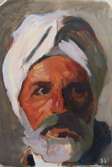 Head of an arab Óleo Lienzo Retrato