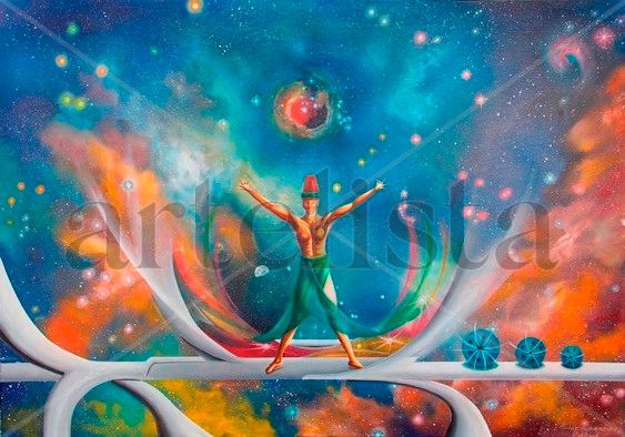 Danza cosmica Oil Canvas Figure Painting