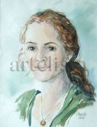 Jessica Watercolour Card Portrait