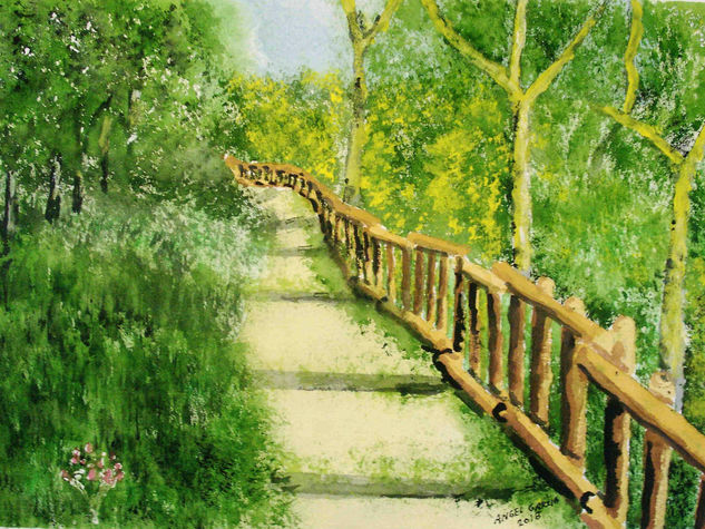 Bosque de Villaviciosa de Odon Watercolour Card Landscaping