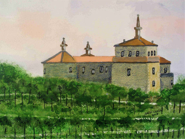 castillo de villaviciosa de odon Watercolour Card Landscaping