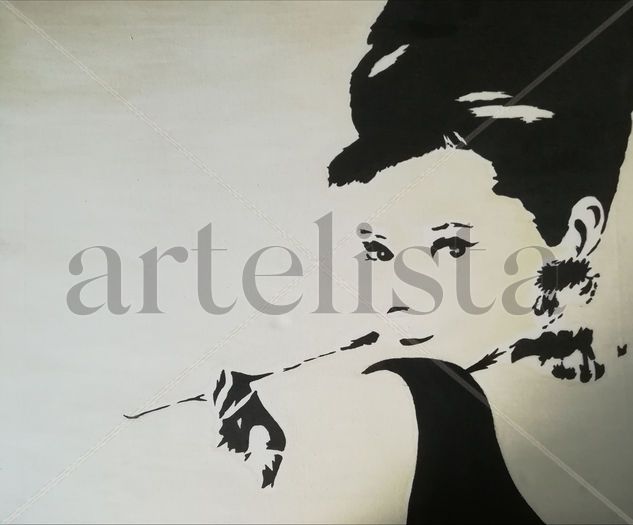 Hepburn Oil Canvas Portrait