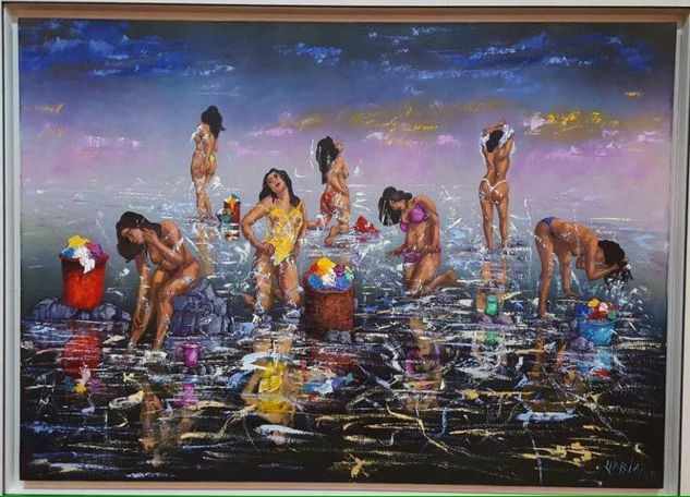 Estudio de bañistas Oil Canvas Figure Painting