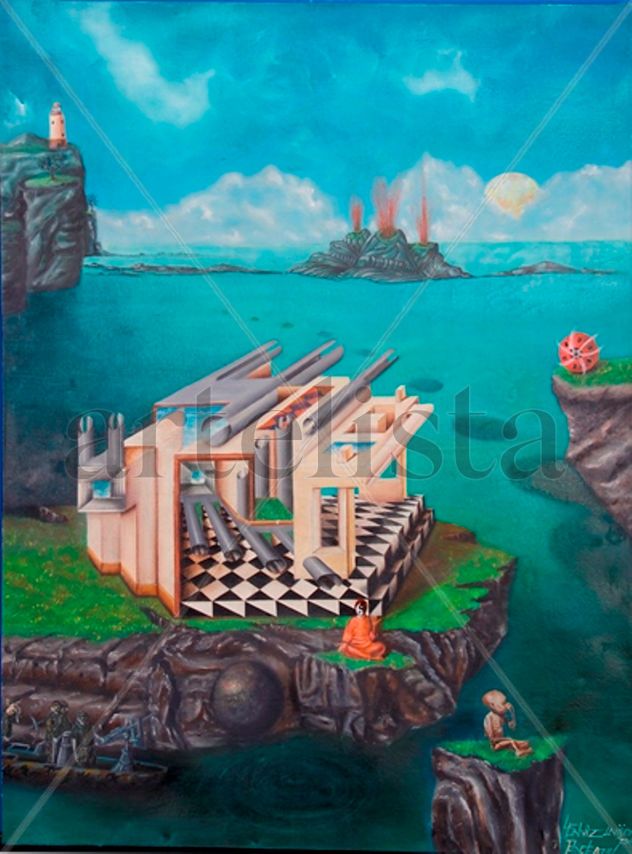 DE LA SERIE PAISAJE MARINO,CON FORMA  IMPOSIBLE 3 PECADOS CAPITALES