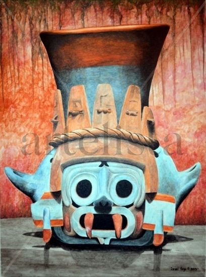 Vasija de Tlaloc Pastel Otros Figura