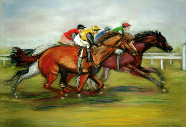 Carrera de caballos Pastel Paper Sports