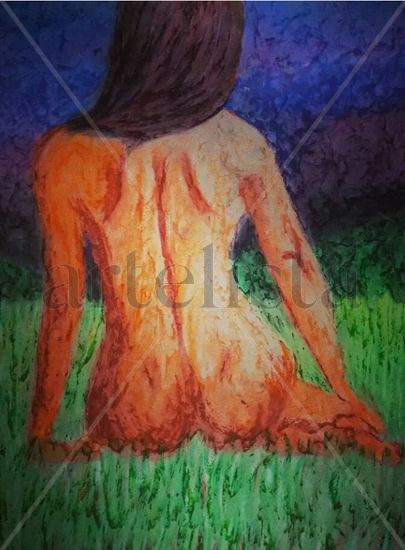 Inerme Pastel Paper Nude Paintings