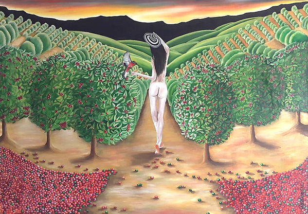 MUJER DEL CAFETAL Oil Canvas Landscaping