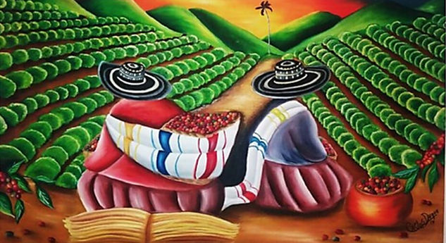 Cafetal  Quindio Colombia Oil Canvas Landscaping