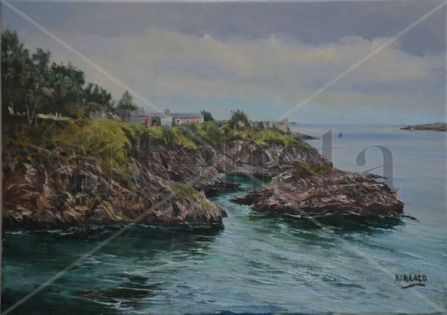 "Fuerte" Oil Canvas Marine Painting