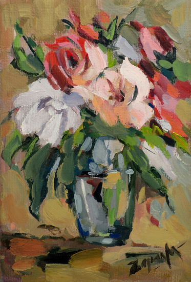 Rosas Oil Canvas Floral Painting