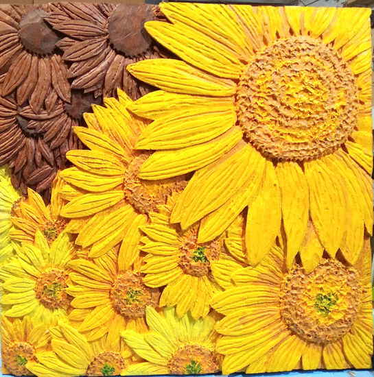 GIRASOLES Madera Figurativa