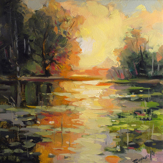 Tarde de otoño en el lago