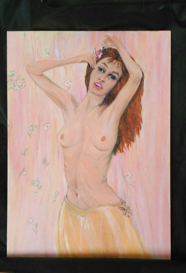 Lidia Oil Panel Figure Painting