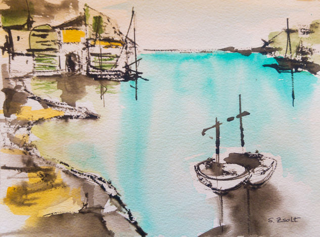 Recalada Watercolour Paper Marine Painting