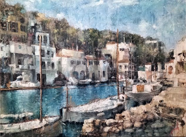 Cala figuera 2018 Oil Canvas Marine Painting