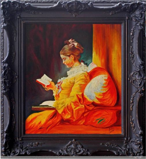 Niña leyendo Oil Canvas Figure Painting