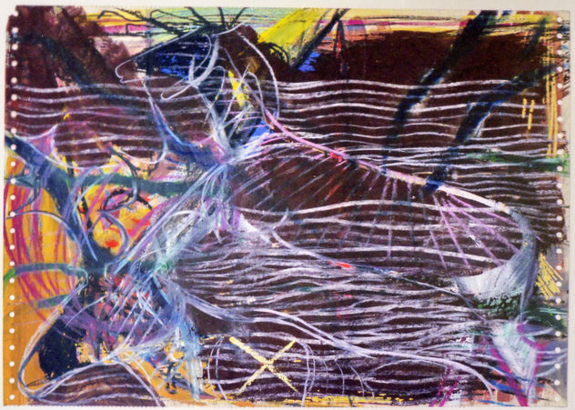 №211 Two stags in the water,   24.V.1988