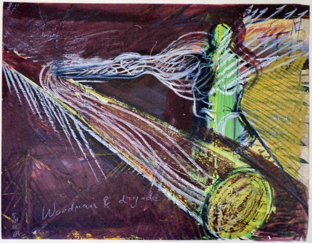 №226 Woodman & Dryade  5.VII.1988 Mixed Media