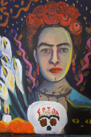 La Ofrenda de Frida Acrylic Canvas Figure Painting