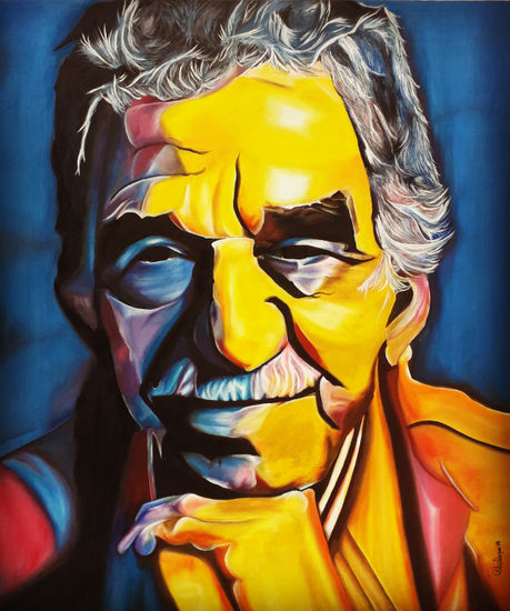 Retrato de Gabriel García Márquez Óleo Lienzo Retrato