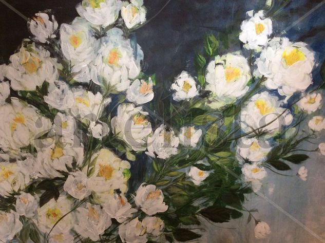 Flores Acrylic Canvas Floral Painting