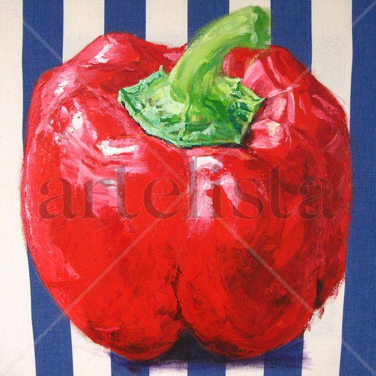 pimiento rojo Acrylic Canvas Still Life Paintings