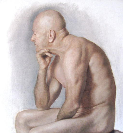 A man thinking Óleo Lienzo Figura