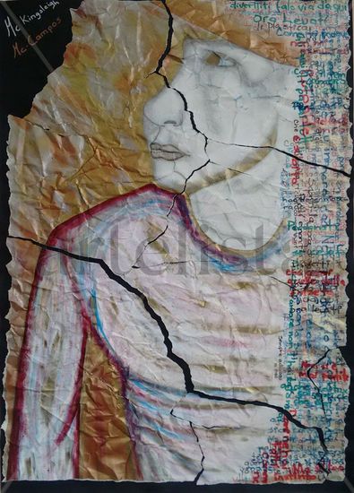 Culpable / Superficial / Colpevole Mixed media Paper Figure Painting