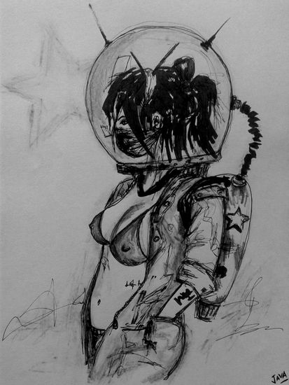 Astronauta 2 Mixed Media