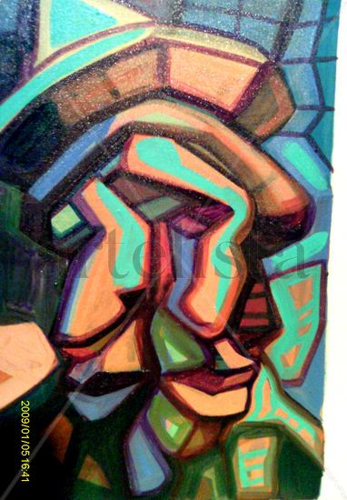 FACE 0062 Oil Canvas Figure Painting