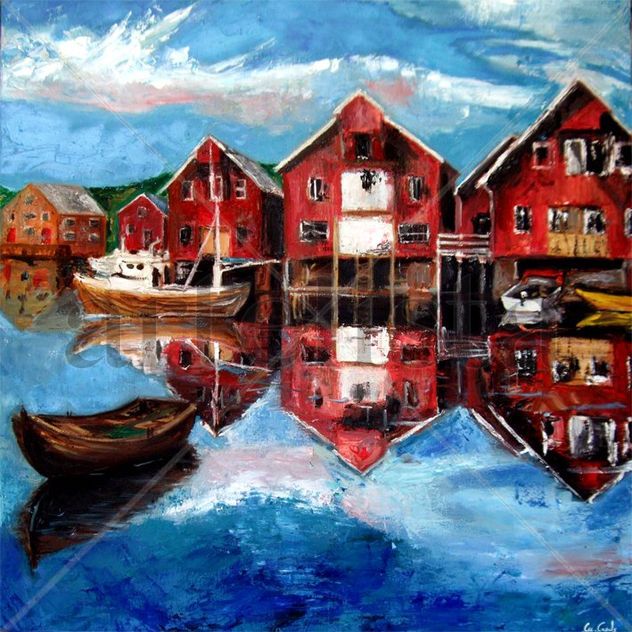 pueblo pesquero de noruega