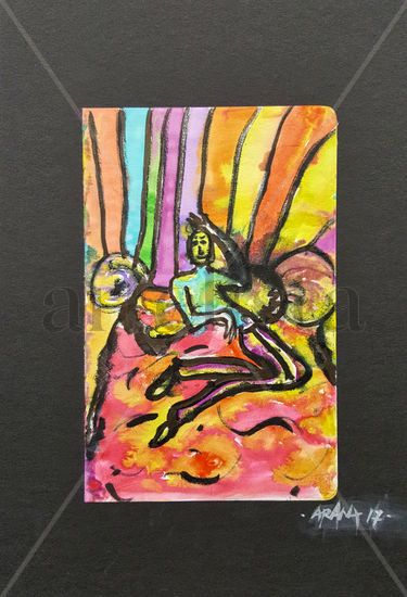 El descanso Watercolour Paper Figure Painting