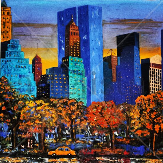 NY  ROKEFELLER Oil Canvas Landscaping