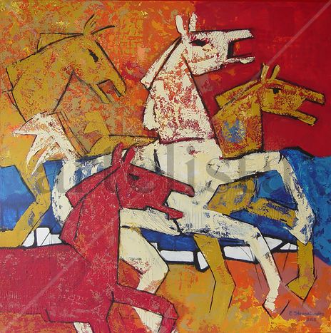 Caballos rojo