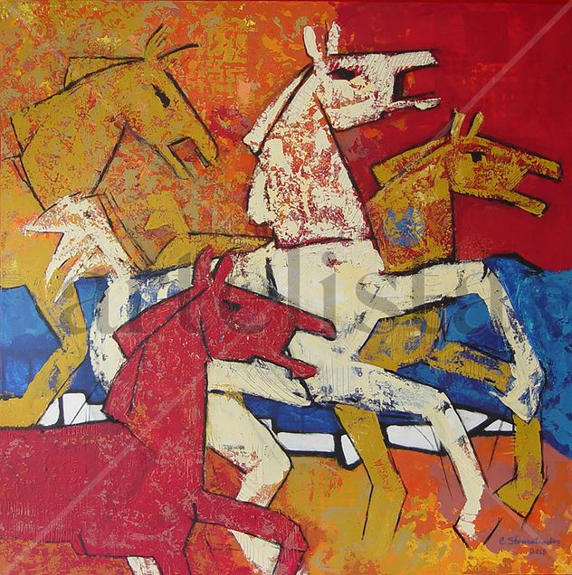 Caballos rojo