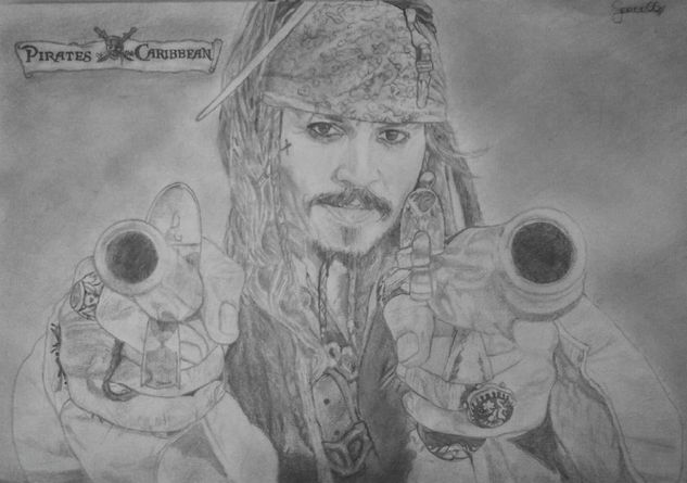 Jack Sparrow - Piratas del Caribe Lápiz