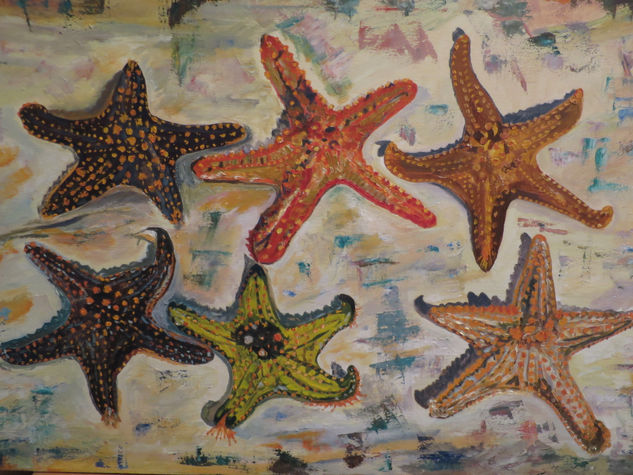 Estrellas de mar Oil Canvas Animals