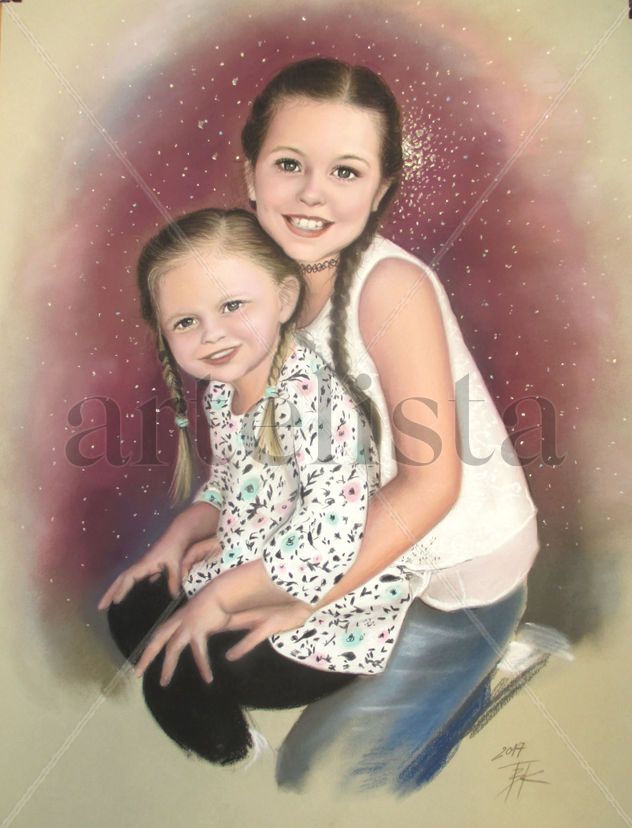 Retrato de dos niñas
