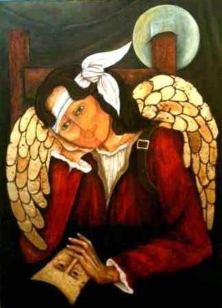 mascarada angelical Oil Canvas Figure Painting