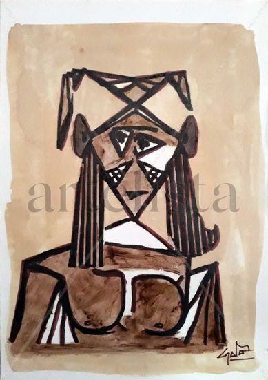 Figura abstracta Mixed Media