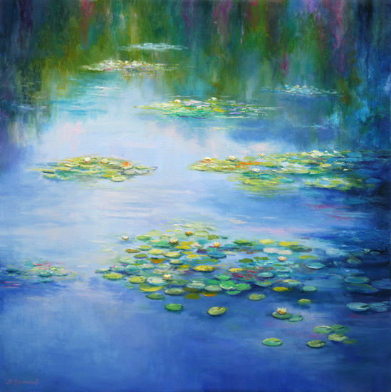 Water Lilies II Óleo Lienzo Paisaje