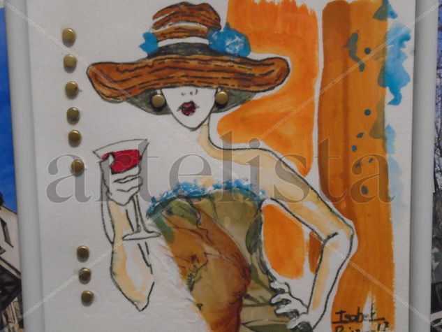 Un brindis, a la mujer del textil. Card Figure