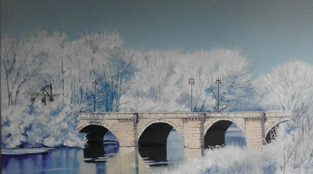 PUENTE MAYOR (PALENCIA) Oil Canvas Landscaping