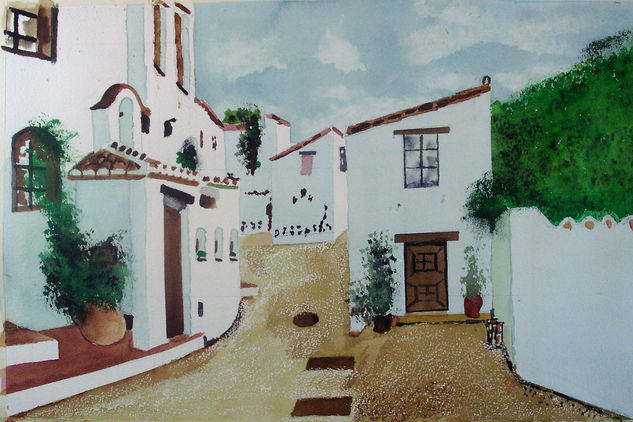 calle del albaicin 2 Watercolour Card Landscaping