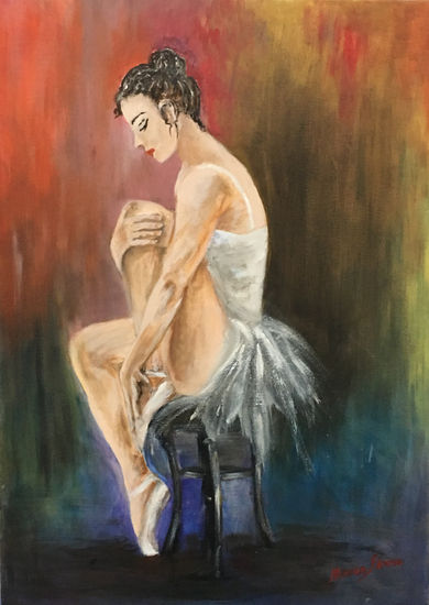 Bailarina 2 Oil Canvas Figure Painting