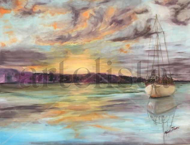 Marina Oil Canvas Marine Painting