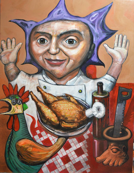 el pollo de Picasso Acrílico Lienzo Figura