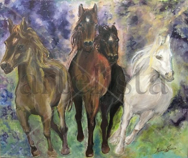 Caballos Oil Canvas Animals