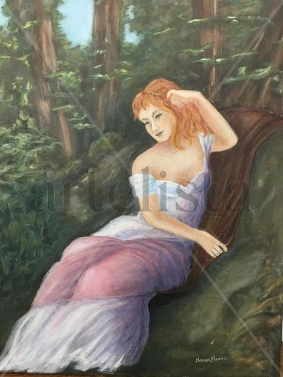 Pensamiento Oil Canvas Figure Painting